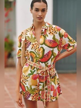 Farm Rio: Fruits Paradise Short-Sleeve
Romper / Jumpsuit